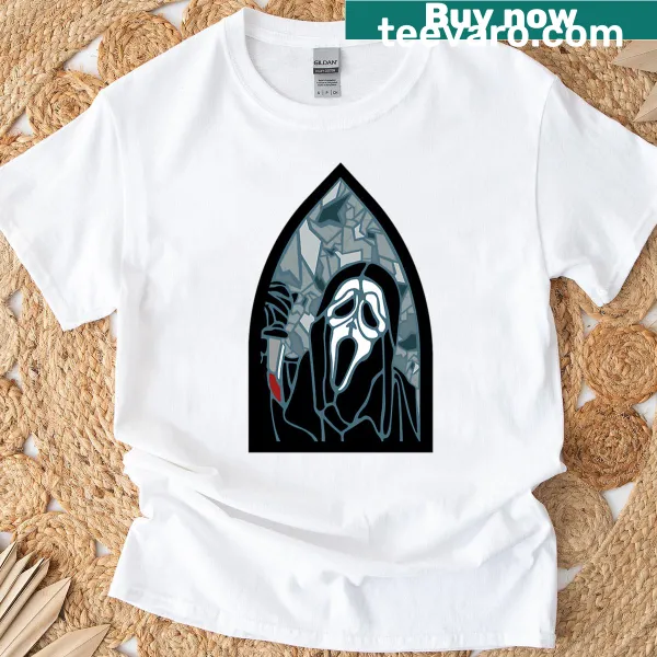 Ghostface illustration on a classic T-shirt