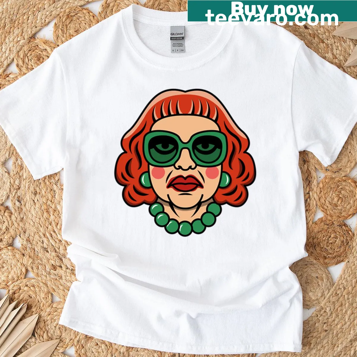 Oversized t-shirt featuring Gladys from the movie Weapons — on a men's t-shirt