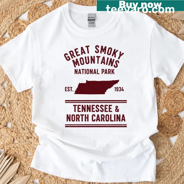T-shirt featuring the Great Smoky Mountains landscape