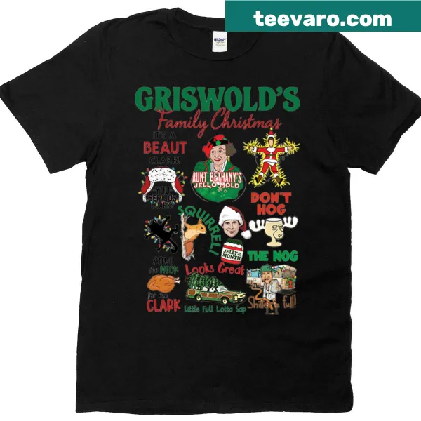 Vintage Christmas Vacation shirt featuring iconic elements and quotes
