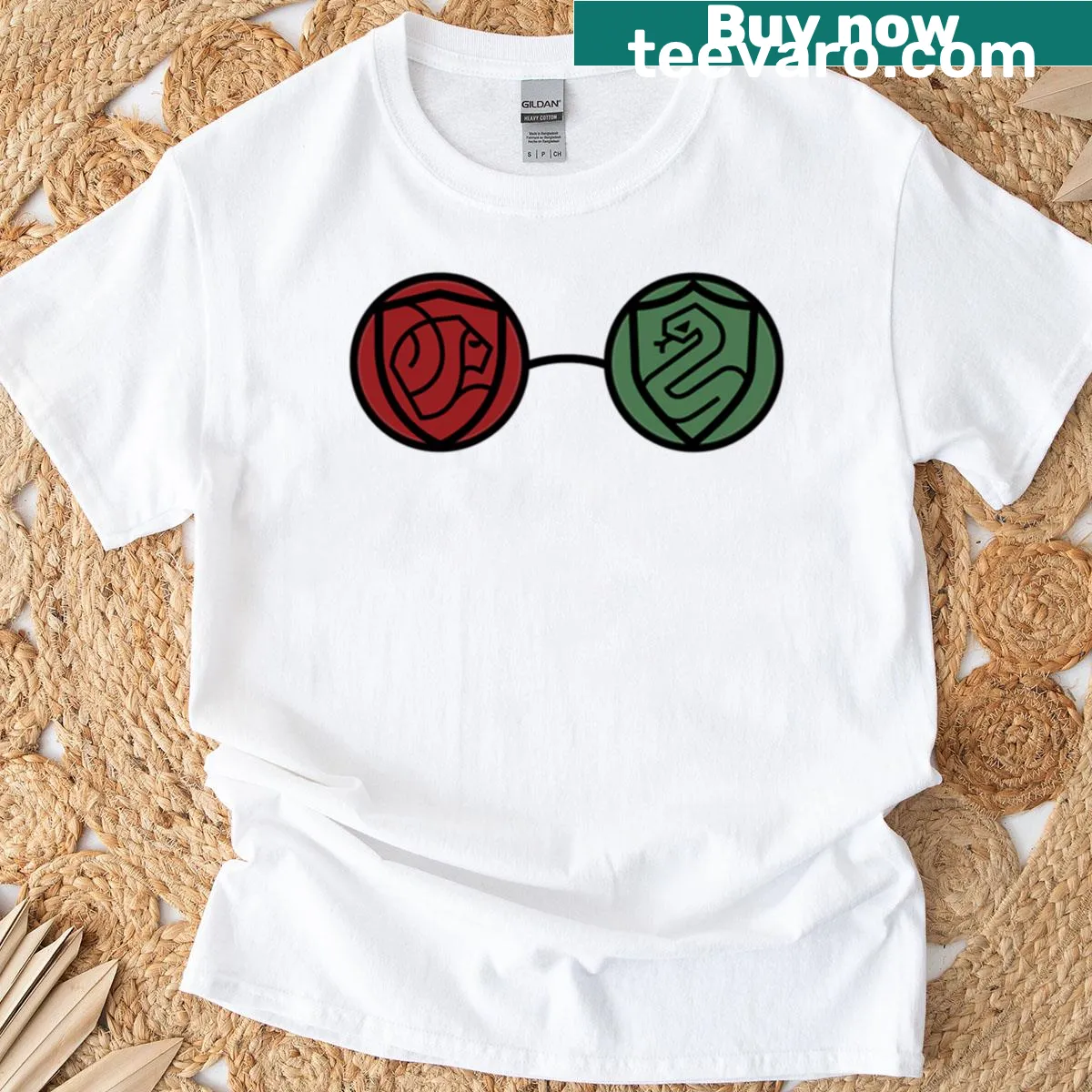 Whimsical illustration depicting Harry's dilemma in a colorful design — on a men's t-shirt