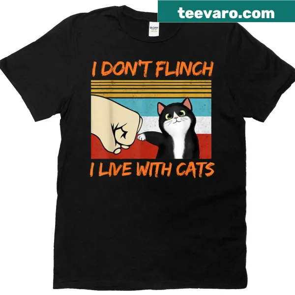 Funny T-shirt about living with cats