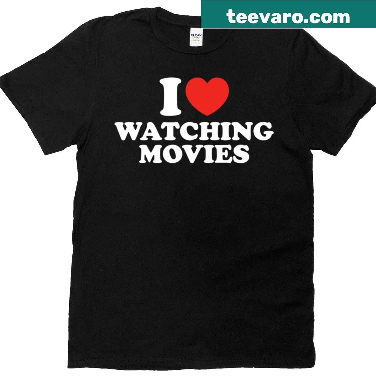 T-shirt expressing love for watching movies — on a men's t-shirt