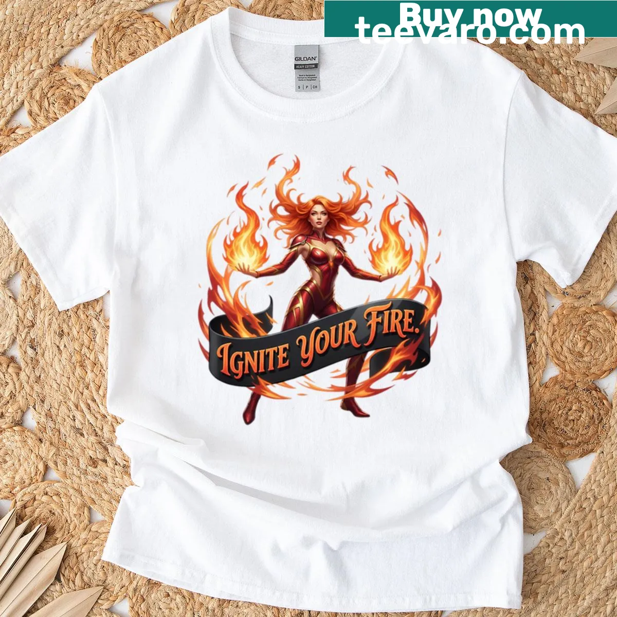 Empowerment T-shirt with a phoenix graphic symbolizing inner strength — on a men's t-shirt