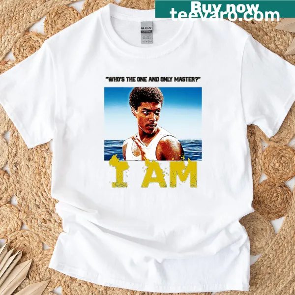 Bold typography t-shirt with the phrase I'm The Master.