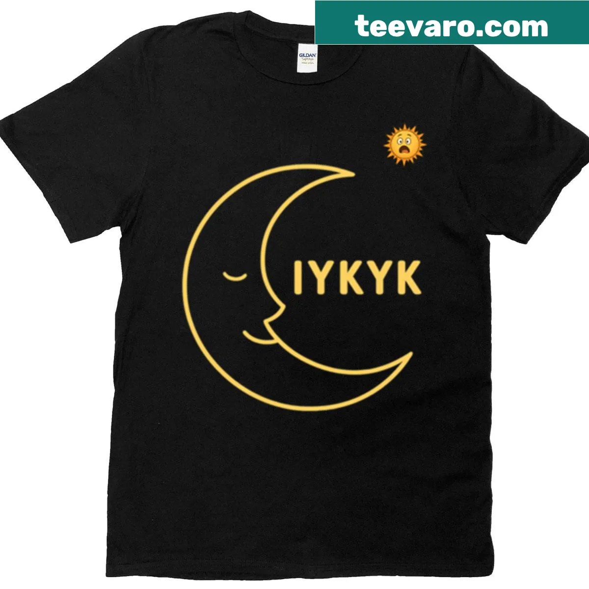 T-shirt featuring humorous text related to inside jokes — on a men's t-shirt