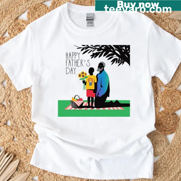 Commemorative Father's Day t-shirt with heartfelt typography