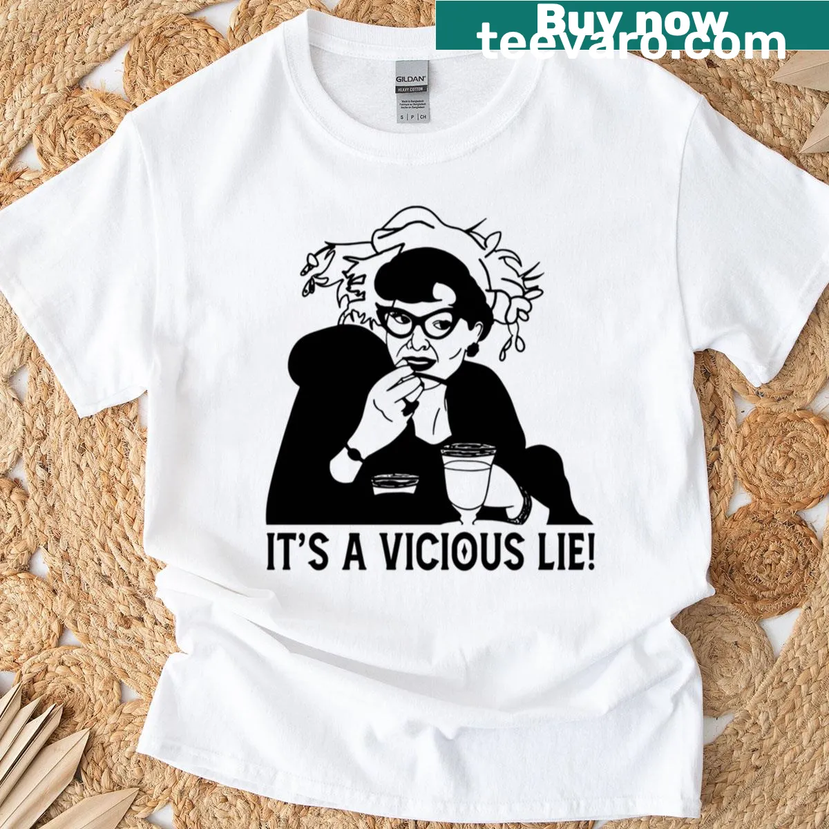 Oversized t-shirt with the phrase 'It's A Vicious Lie' inspired by Clue — on a men's t-shirt