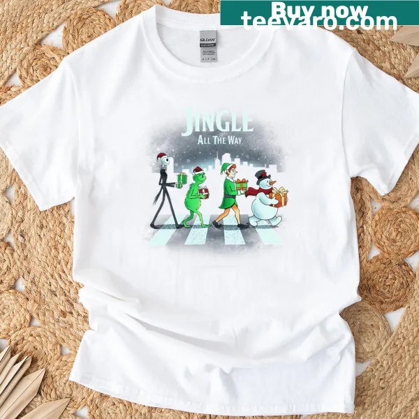 Festive Christmas graphic on an oversized T-shirt