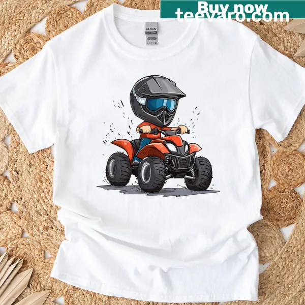 Illustration of a four-wheeler for kids on a T-shirt