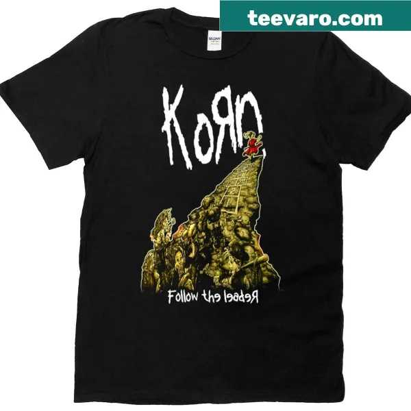 Commemorative Korn Follow The Leader T-shirt for fans.
