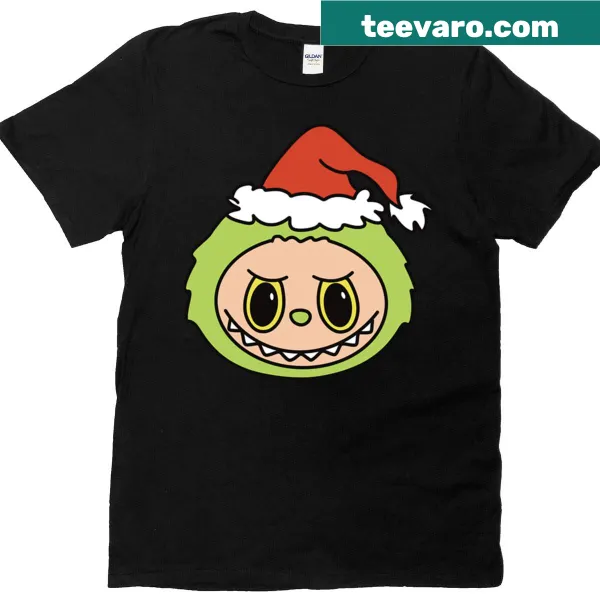 Playful t-shirt featuring Labubu Grinch character