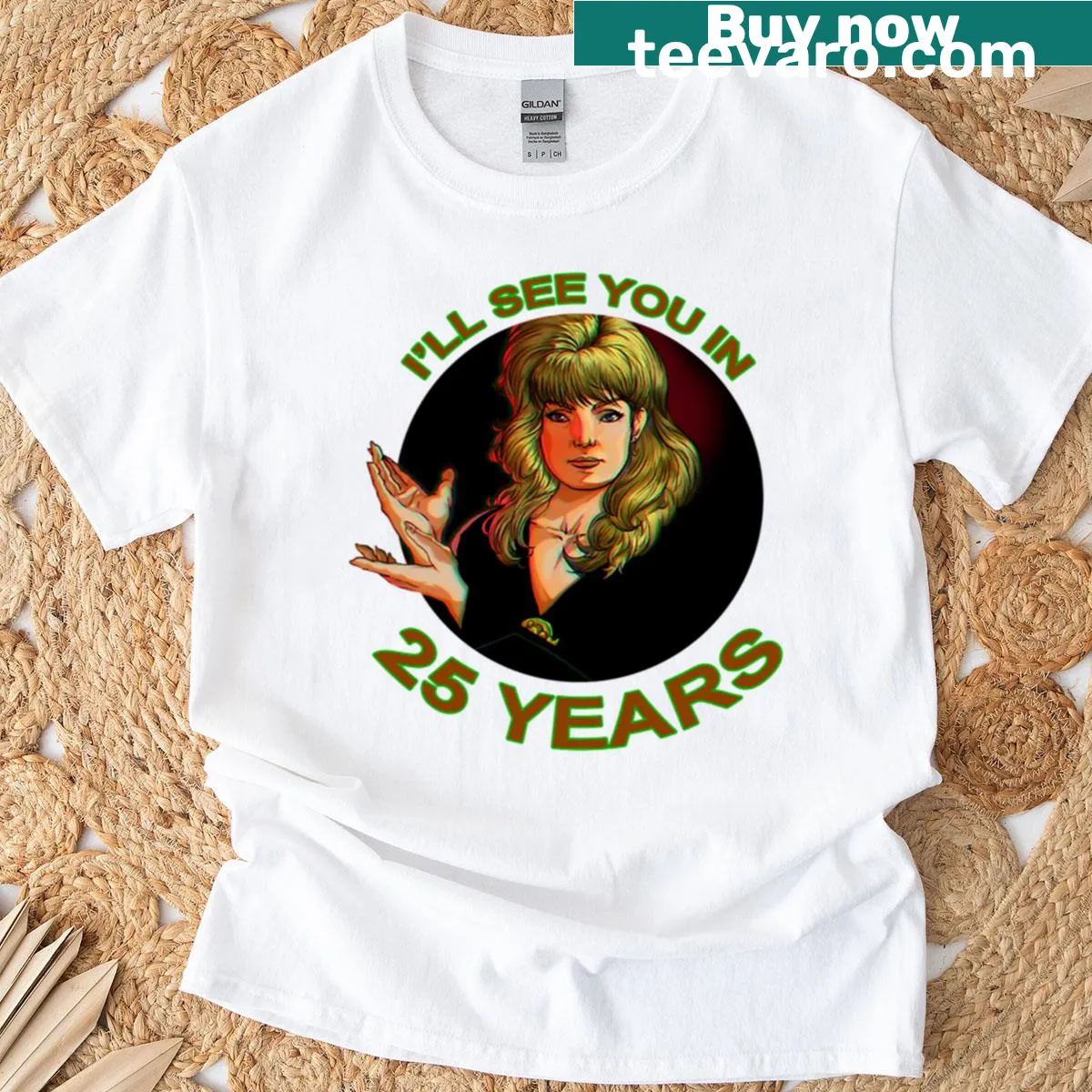 Artistic tribute to Laura Palmer on an oversized T-shirt — on a men's t-shirt
