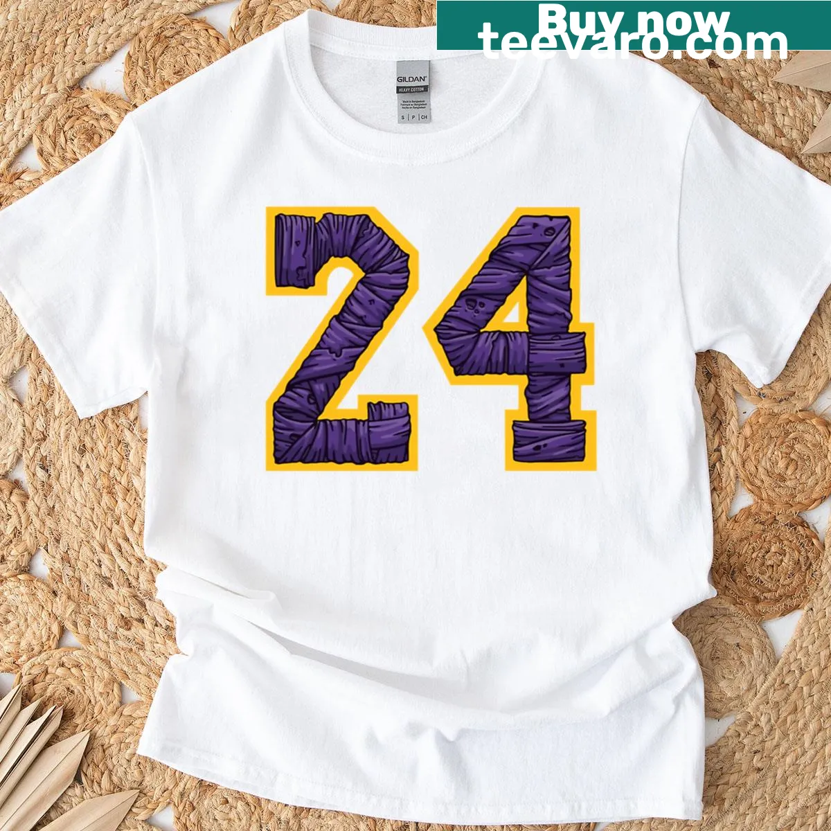 Illustration of a basketball player with number 24 on a T-shirt — on a men's t-shirt