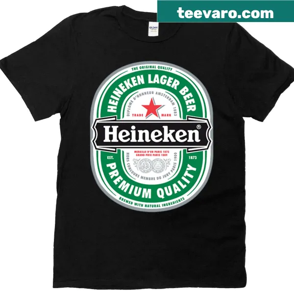 Playful shirt featuring 'Maddison Beer of the Year' with Heineken logo