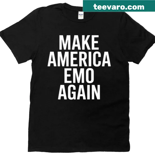 Edgy typography design promoting emo culture on T-shirt.