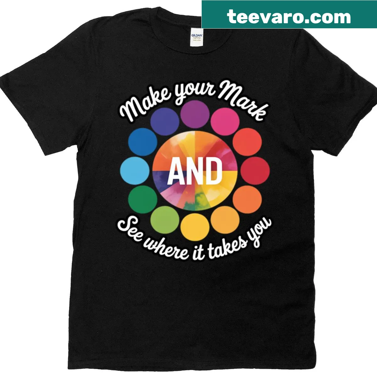 International Dot Day t-shirt with playful design — on a men's t-shirt