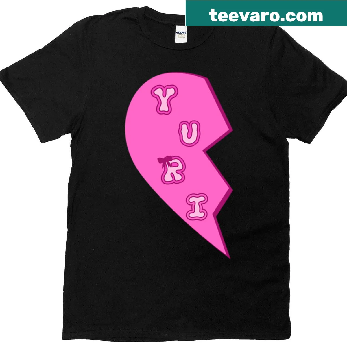 T-shirt with intertwined hearts representing Yuri and Yaoi themes — on a men's t-shirt