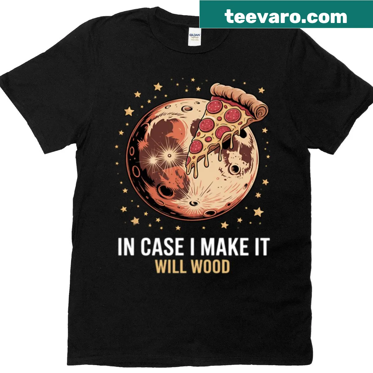 Funny meditation-themed t-shirt with humorous text — on a men's t-shirt