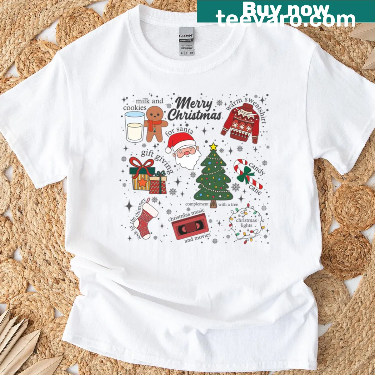 Charming Merry Christmas design from the Bysirena collection on a T-shirt — on a men's t-shirt