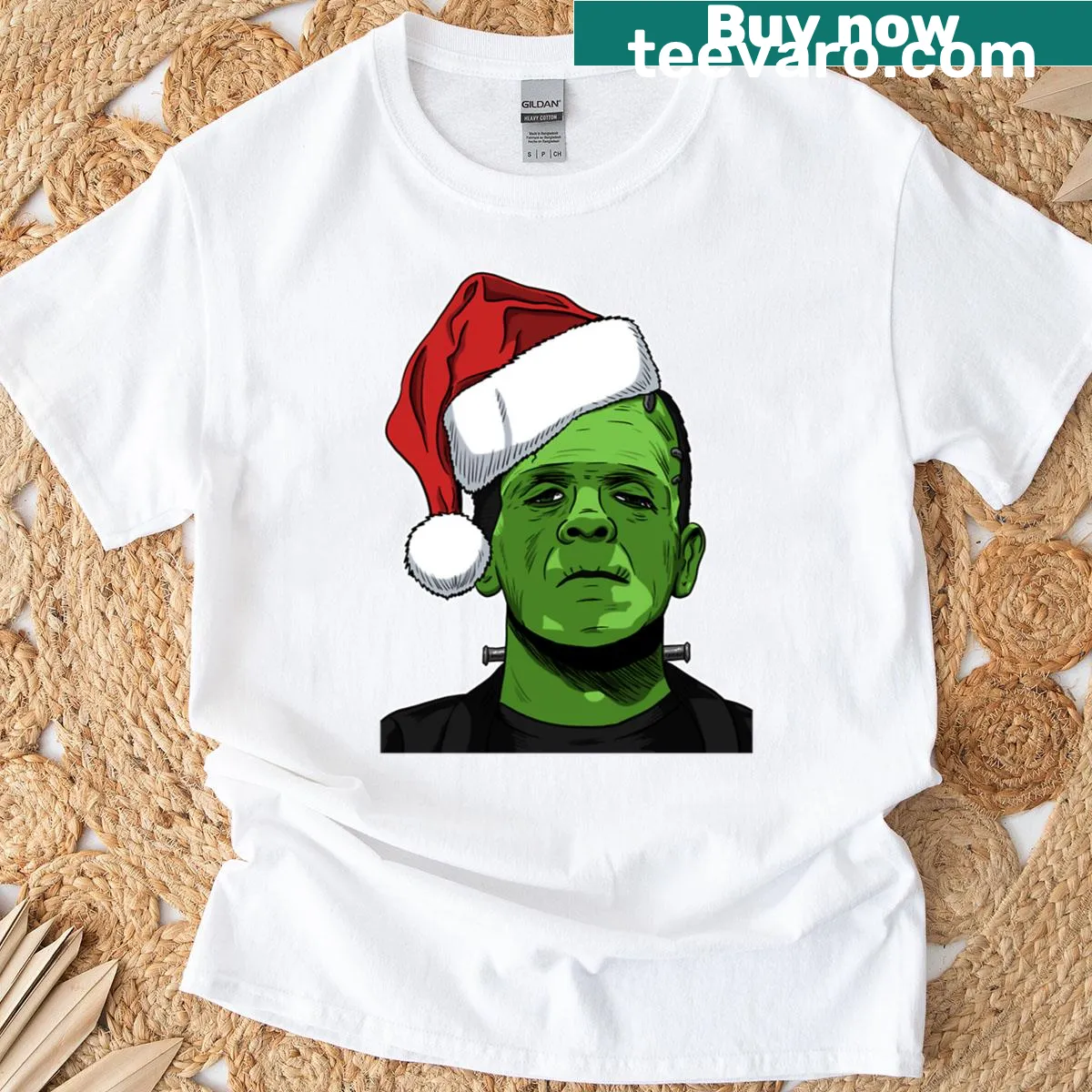 Whimsical Merry Monster graphic t-shirt for kids with a festive character. — on a men's t-shirt