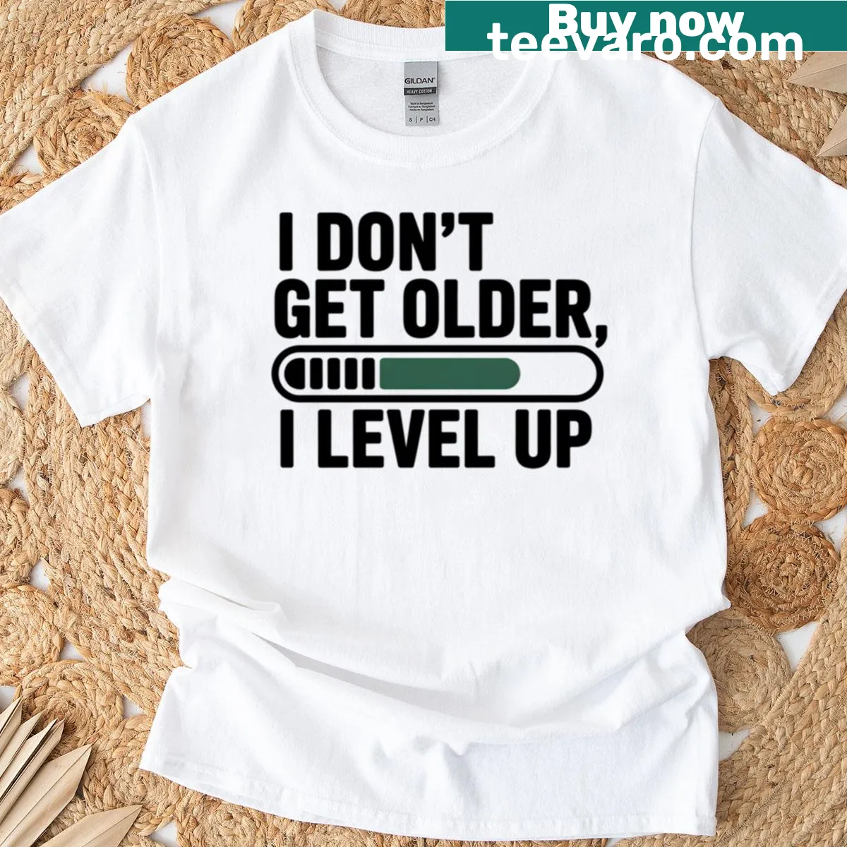 Minimalist Level Up Progress Bar graphic t-shirt for gamers featuring a progress bar design. — on a men's t-shirt