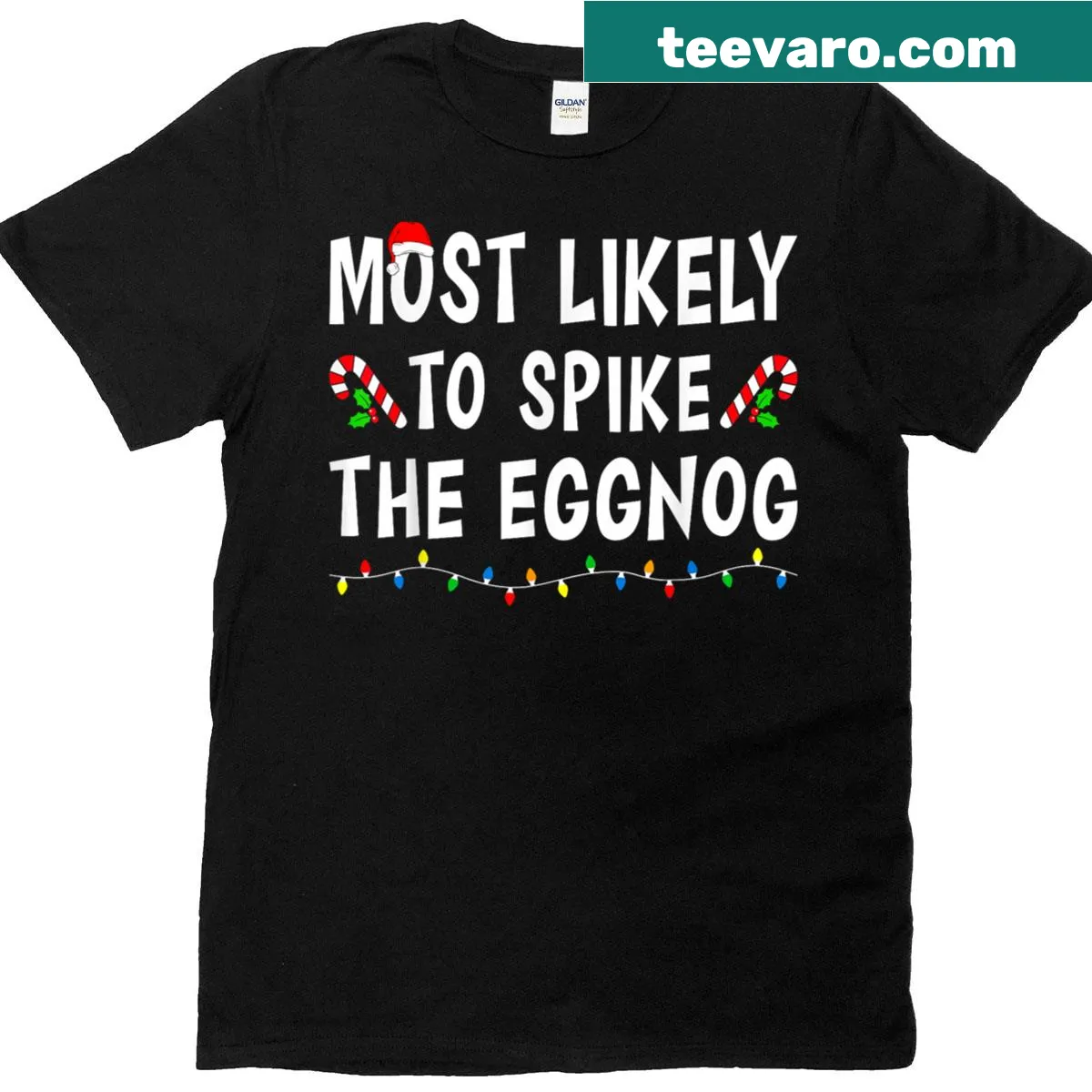Funny Christmas t-shirt stating 'Most Likely To Christmas' — on a men's t-shirt