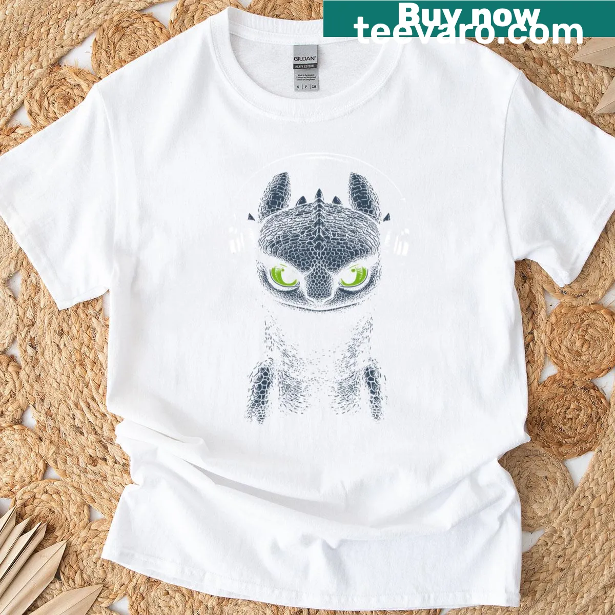 Playful dragon design with musical notes on a T-shirt — on a men's t-shirt