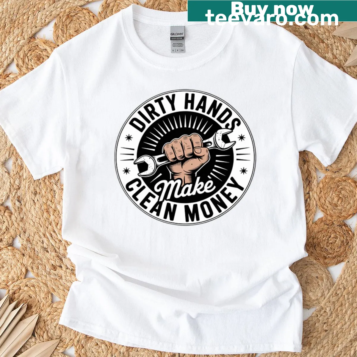 Funny mechanic t-shirt with a humorous phrase — on a men's t-shirt