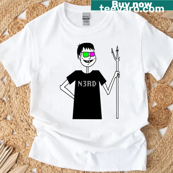 Creative N3rd Character Art graphic t-shirt featuring a unique illustration.