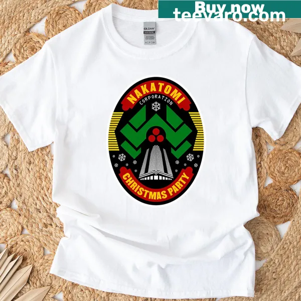 Retro Nakatomi Corporation Christmas party T-shirt from 1988.
