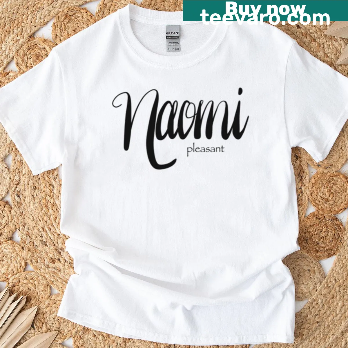 T-shirt featuring a design centered around the name Naomi with a meaningful graphic. — on a men's t-shirt