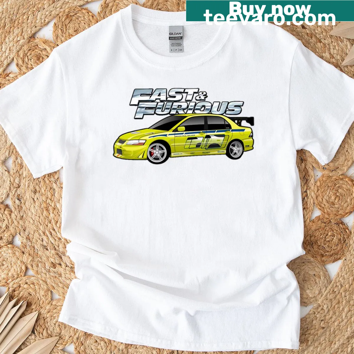 Turbo street racer illustration t-shirt featuring bold graphics — on a men's t-shirt