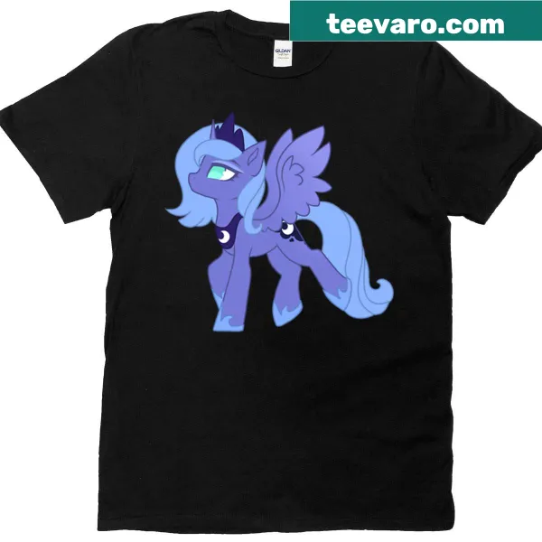 Illustrated Princess Luna graphic on a kids T-shirt