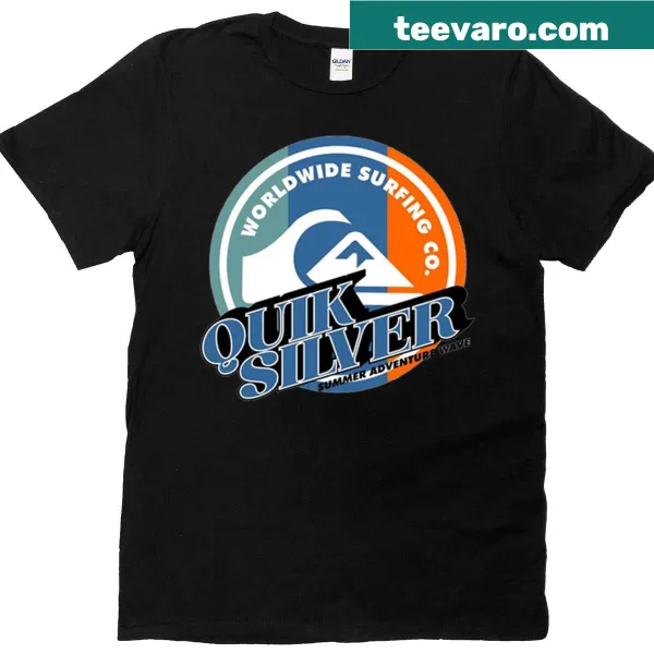 Summer-themed T-shirt with the phrase Quick Silver