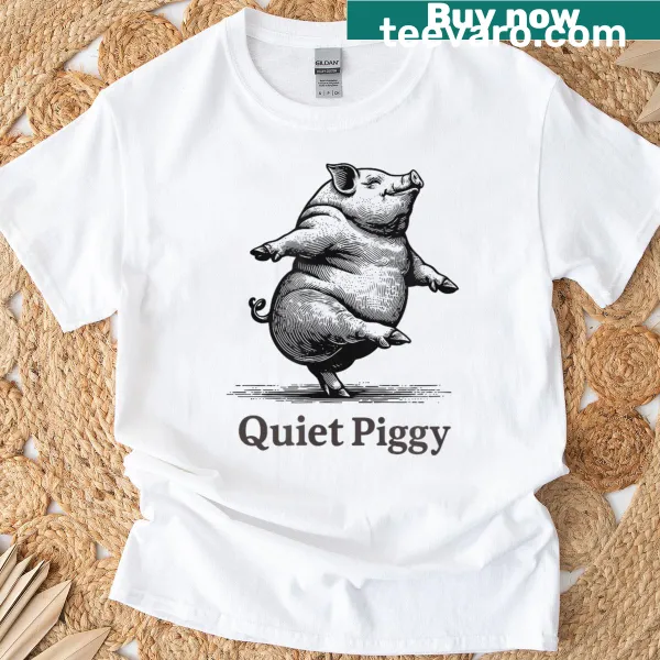 Vintage farm animal artwork featuring a cute, funny pig design.