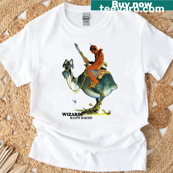 Ralphs Bakshis Wizardss T-shirt featuring a vintage wizard design