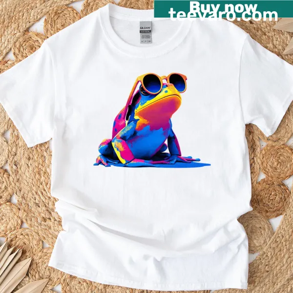 Playful pop art amphibian t-shirt design