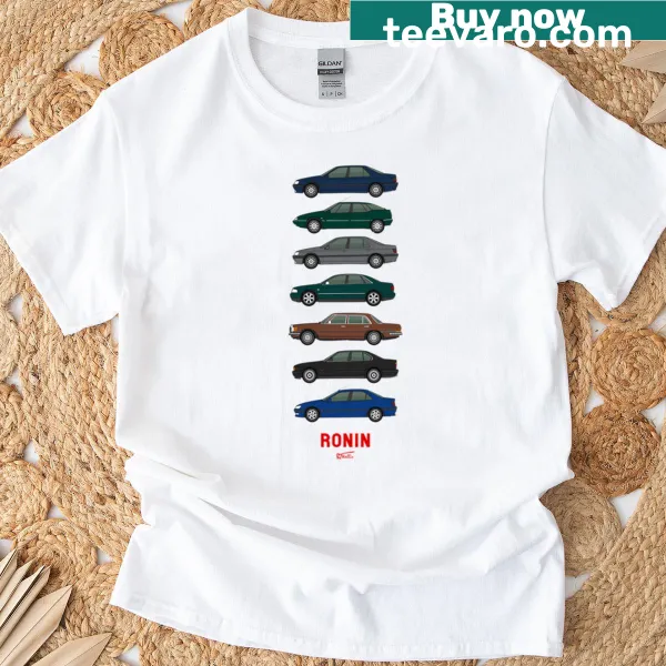 Ronin Movie Cars T-shirt featuring iconic film vehicles
