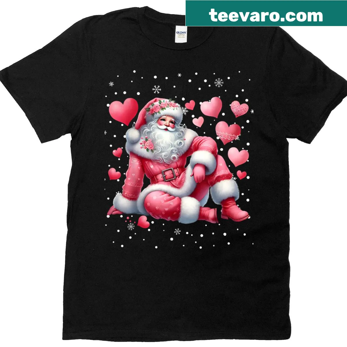 Vintage Santa Claus graphic on a Christmas T-shirt — on a men's t-shirt