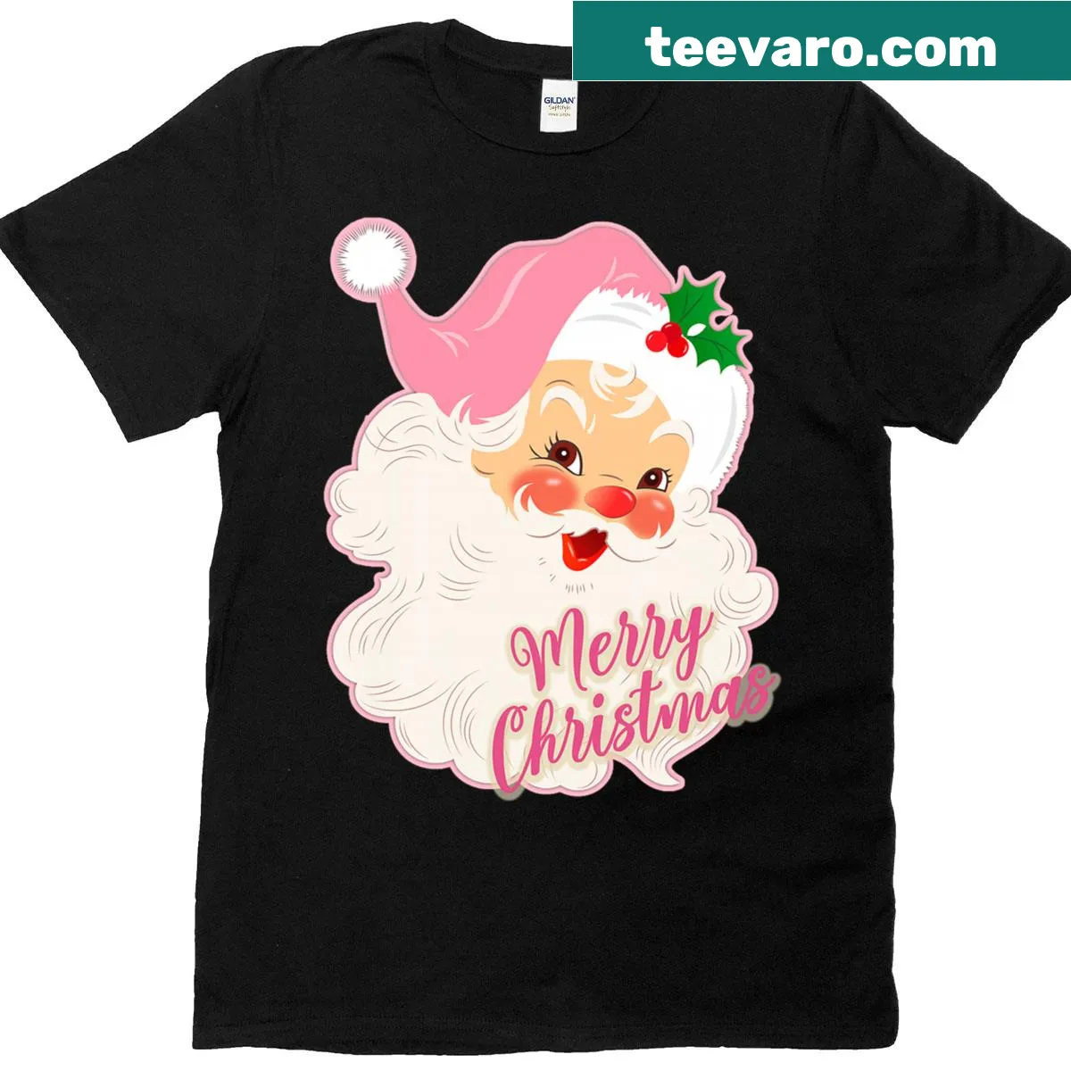 Cute vintage Santa Claus graphic on a premium tri-blend t-shirt for women and kids — on a men's t-shirt