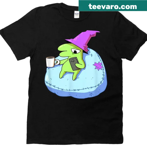 T-shirt featuring Glep from Smiling Friends in a playful design