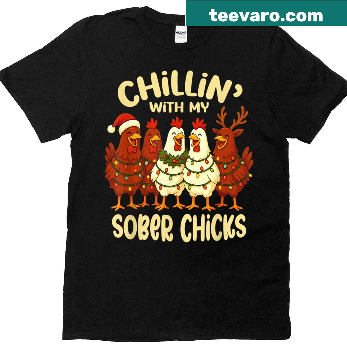 Funny Sober Chicks T-shirt celebrating sobriety — on a men's t-shirt