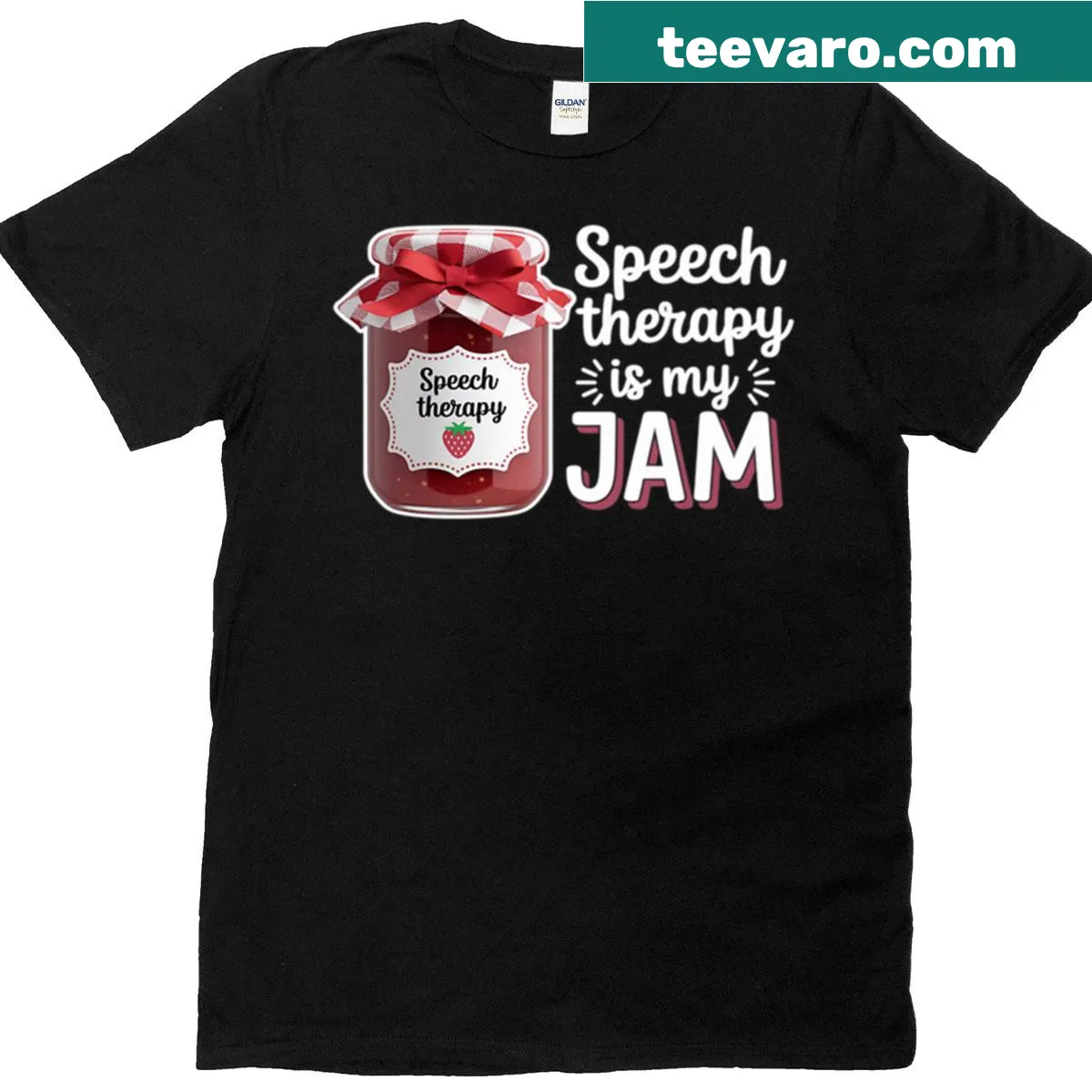T-shirt with 'SLP' and 'Speech Therapist' text for speech therapists — on a men's t-shirt