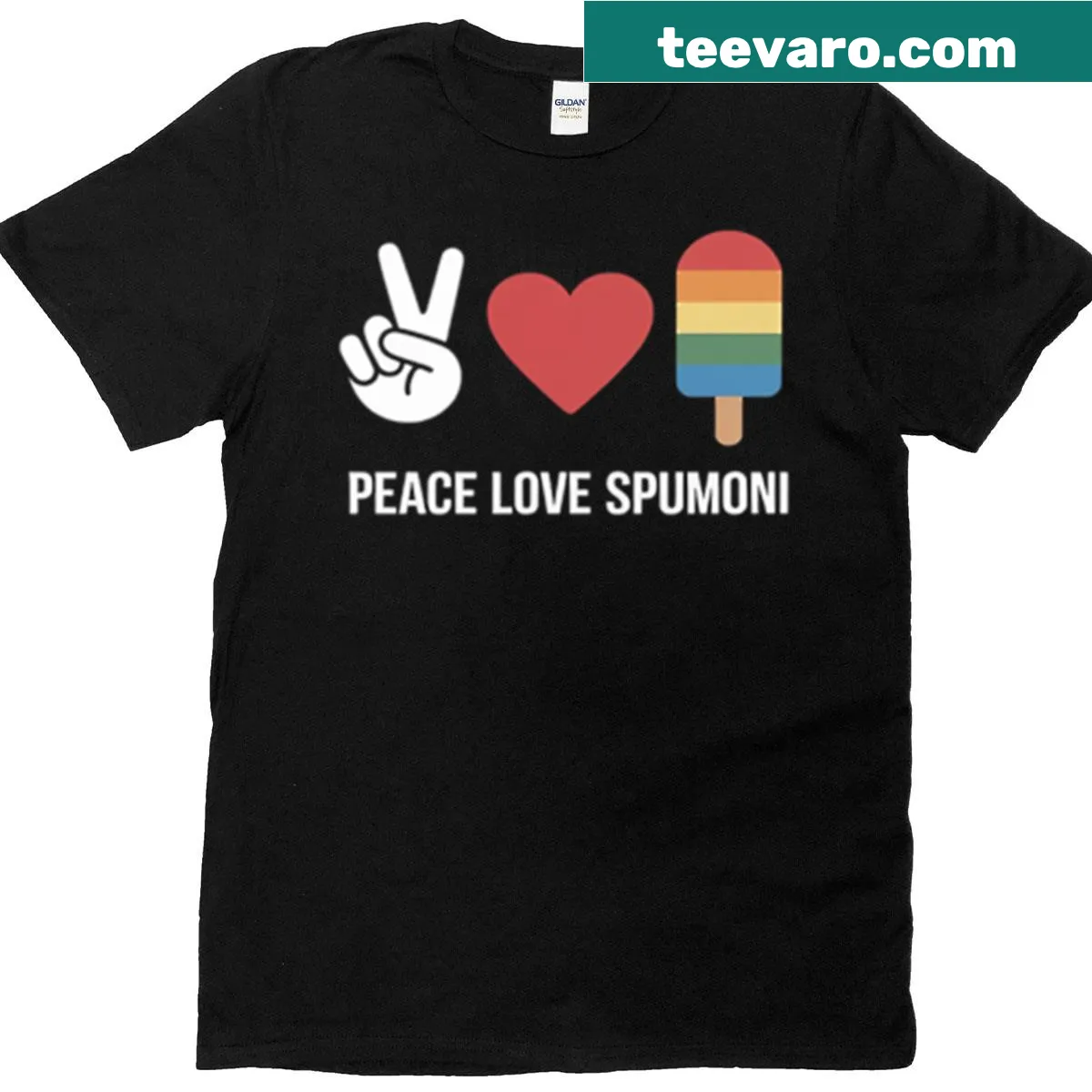 Illustration of spumoni ice cream flavors on a T-shirt — on a men's t-shirt