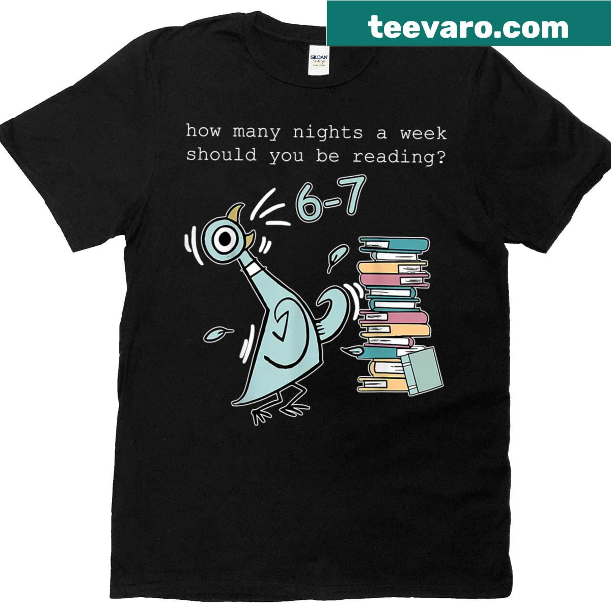 Teacher T-shirt with reading encouragement text for students — on a men's t-shirt