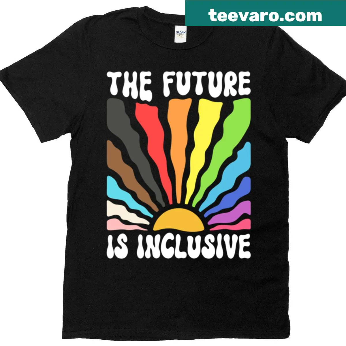 Inspirational typography t-shirt promoting LGBTQ inclusivity — on a men's t-shirt