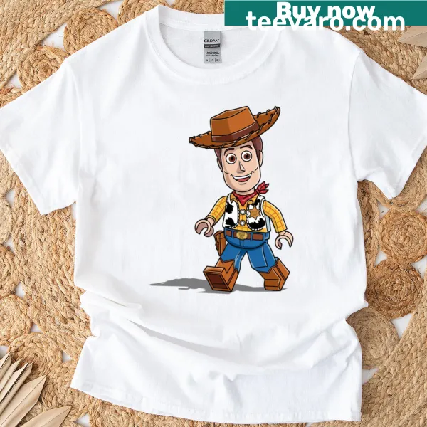Graphic T-shirt featuring Woody and Buzz from Toy Story in a playful design