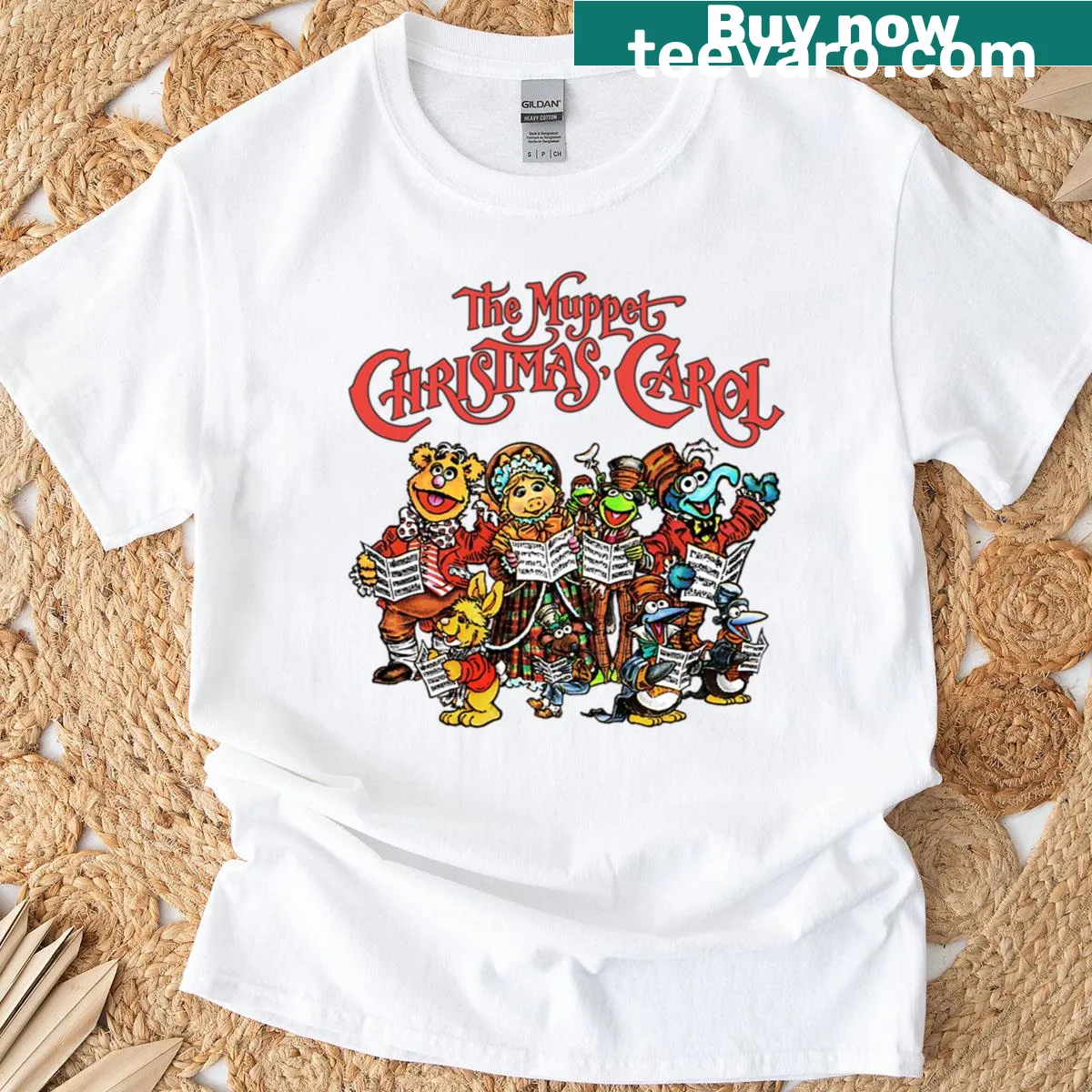 Vintage t-shirt celebrating The Muppet Christmas Carol — on a men's t-shirt