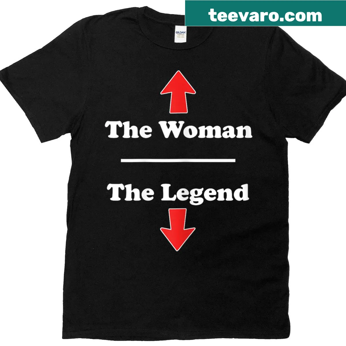 Funny T-shirt with humorous text about legendary women — on a men's t-shirt